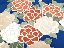 Kimono Silk 刺繍　草花文　金彩　正絹