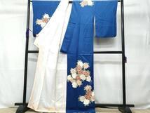 Kimono Silk 刺繍　草花文　金彩　正絹