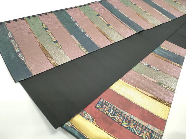 Kimono Belt Obi 六通柄袋帯　婦人画報社賞　引箔　正絹