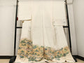 Kimono Antique 色留訪問着　作家物　寿光織　行幸の図　仮絵羽　正絹