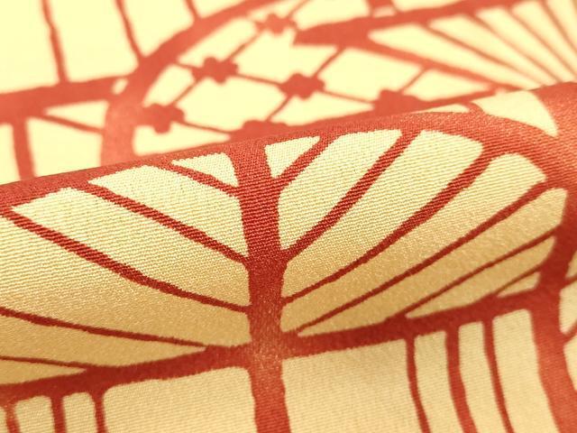 Kimono Silk 風景文　正絹　未使用