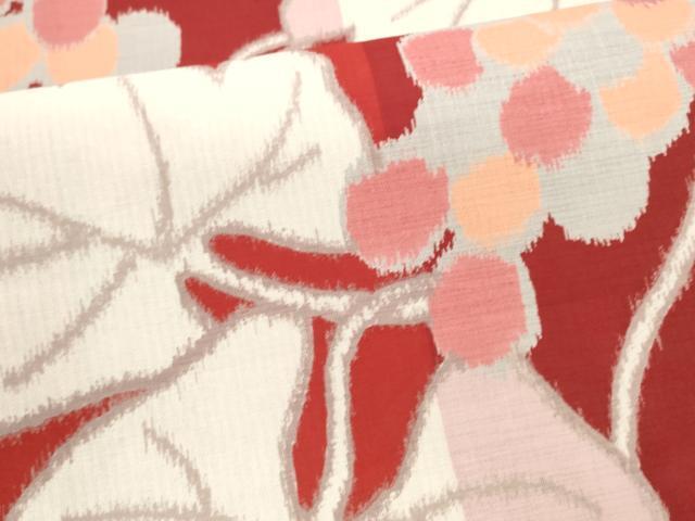 Kimono belt for Kimono Antique 京袋帯　葡萄蔦の葉文　間道　正絹