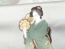 Kimono Silk 豪華色留袖　作家物　人物文　女人人物文　舞妓　金彩