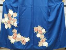 Kimono Silk 刺繍　草花文　金彩　正絹