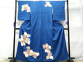 Kimono Silk 刺繍　草花文　金彩　正絹