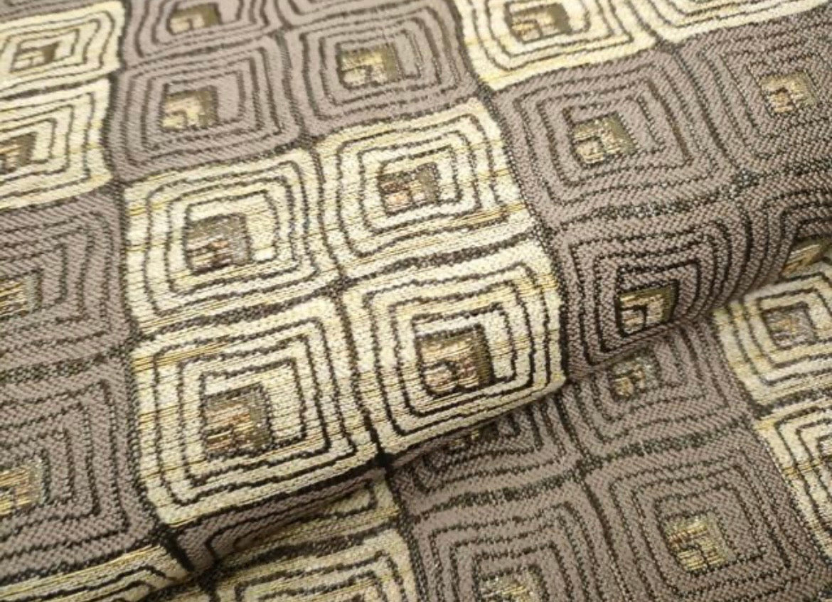 Kimono belt for Kimono 六通柄袋帯　釣り灯籠　金糸　正絹 Antique