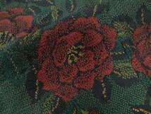 Kimono Silk 上質な紬　牡丹　正絹 Made in Japan