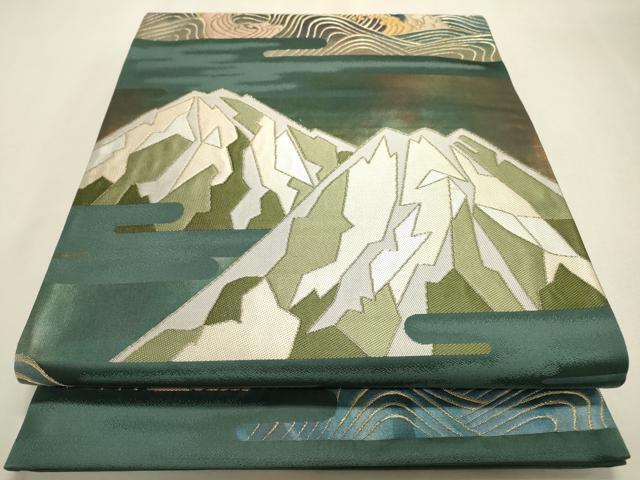 Kimono Belt Obi 六通柄袋帯　こはく二重織　加賀蒔絵　金糸　引箔　正絹