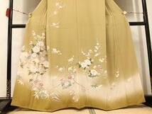Kimono 訪問着　友禅　枝花文　暈し染め　正絹