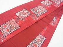 Kimono Belt Obi 六通柄袋帯　古吟　色紙吉祥花文