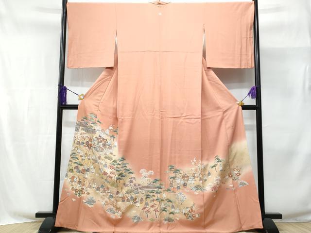 Kimono 豪華色留袖　作家物　人物文　金通し地　正絹