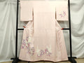 Kimono 上質な小紋　霞草花文　暈し染め　銀彩　やまと誂製　正絹