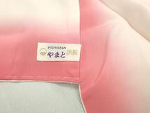 Kimono 上質な小紋　霞草花文　暈し染め　銀彩　やまと誂製　正絹
