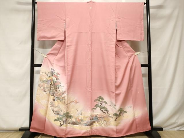Kimono 豪華色留袖　寿光織　桃山百華　暈し染め　金銀糸　正絹