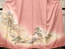 Kimono 豪華色留袖　寿光織　桃山百華　暈し染め　金銀糸　正絹