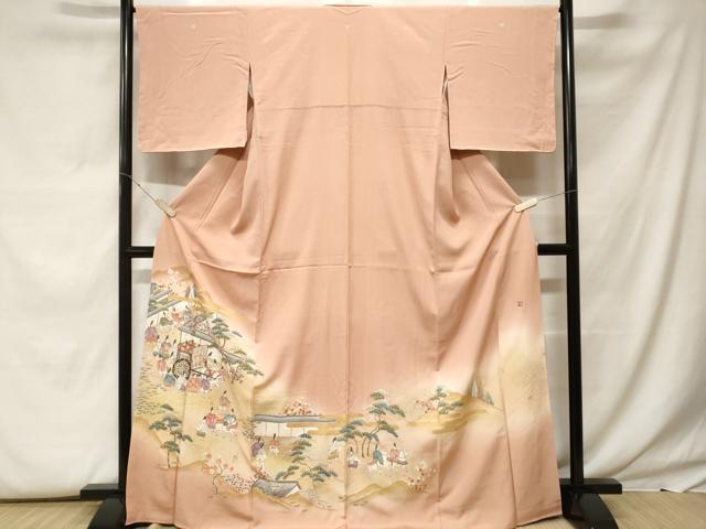 Kimono 豪華色留袖　作家物　寿光織　人物風景文　暈し染め　金糸　正絹