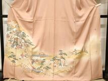 Kimono 豪華色留袖　作家物　寿光織　人物風景文　暈し染め　金糸　正絹