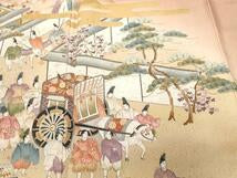 Kimono 豪華色留袖　作家物　寿光織　人物風景文　暈し染め　金糸　正絹