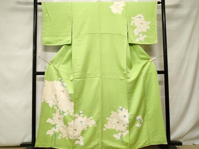 Kimono 訪問着　枝花文　金彩　正絹　逸品