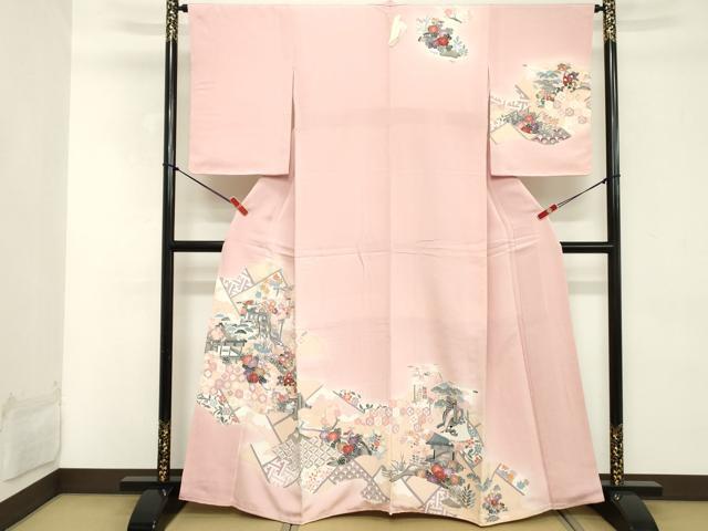 Kimono 訪問着　風景花文　正絹