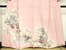 Kimono 訪問着　風景花文　正絹
