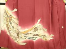 Kimono 豪華色留袖　作家物　仕覆吉祥花蝶文　暈し染め　金彩　正絹