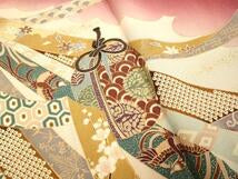 Kimono 豪華色留袖　作家物　仕覆吉祥花蝶文　暈し染め　金彩　正絹