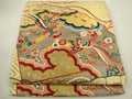Kimono Belt Obi 六通柄袋帯　唐織　檜扇鳳凰花文　正絹　