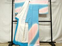 Kimono 訪問着　霞文　暈し染め　正絹