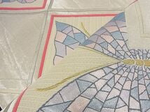 Kimono Belt Obi 六通柄袋帯　唐織　色紙舞蝶文　金銀糸