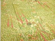 Kimono 上質な小紋　単衣　笹竹風景文　正絹