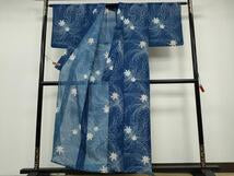 Kimono for Summer 夏物　小紋　絽　乱菊　舞葉文　洗える着物
