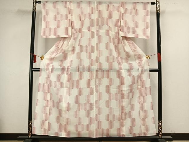 Kimono For Summer 夏物　小紋　絽　亀甲文　洗える着物