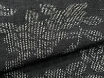 Kimono 上質な紬 　単衣　草花文 　正絹　逸品
