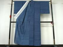 Kimono 上質な紬　単衣　霞文　正絹　