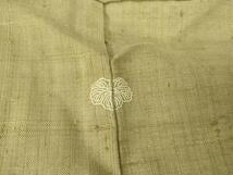 Kimono 生紬　単衣　木蘭色　正絹