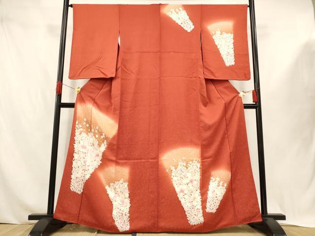 Kimono 訪問着　草花文　暈し染め　正絹