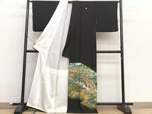 Kimono 豪華黒留袖　作家物　縁起橋　日本橋　暈し染め　金彩　正絹