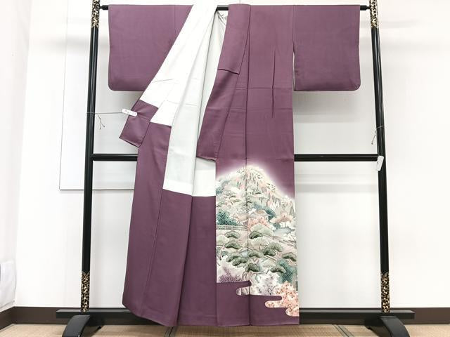Kimono 豪華色留袖　作家物　渡橋風景文　暈し染め　正絹