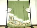 Kimono 豪華色留袖　作家物　人物風景文　古都庭園　暈し染め　金彩　正絹