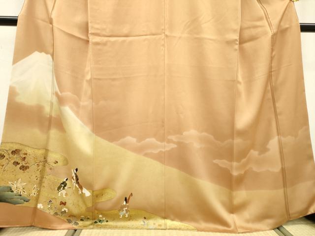Kimono 豪華色留袖　手描き　人物文　暈し染　金彩　正絹