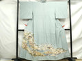 Kimono 色留訪問着　作家物　風景花文　松竹梅　金銀彩　正絹　