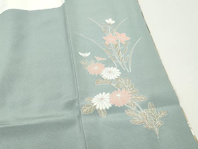 Kimono 色留訪問着　作家物　風景花文　松竹梅　金銀彩　正絹　
