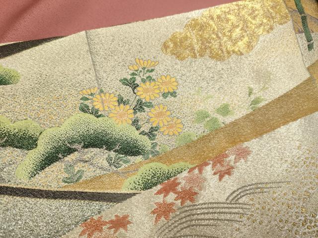 Kimono 豪華色留袖　寿光織　琳派屏風絵図　暈し染め　金銀糸　ほていや扱い　正