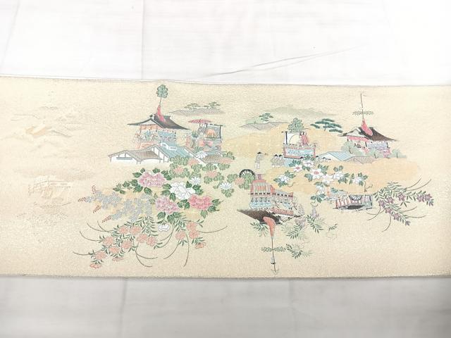 Kimono Belt Obi 太鼓柄袋帯　寿光織　祇園囃子　金糸　引箔　正絹