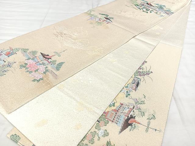 Kimono Belt Obi 太鼓柄袋帯　寿光織　祇園囃子　金糸　引箔　正絹