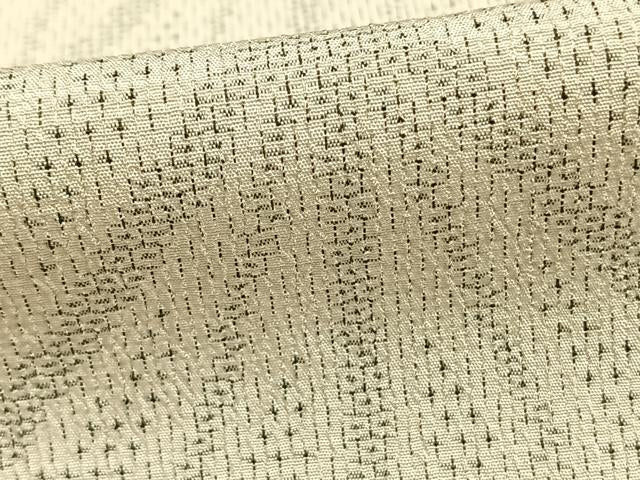 Kimono 本塩沢　単衣　110亀甲　幾何学文様　正絹
