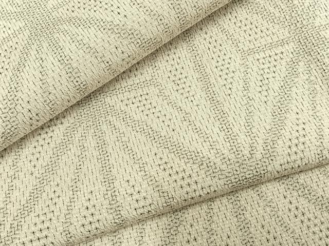 Kimono 本塩沢　単衣　110亀甲　幾何学文様　正絹