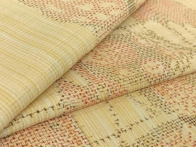 Kimono 上質な紬　単衣　舞蝶文　正絹