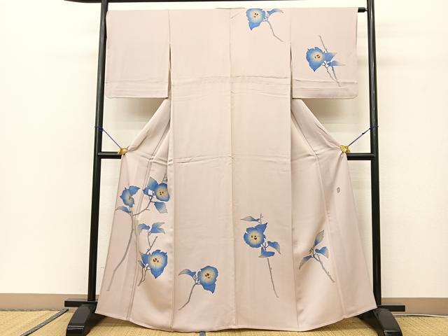 Kimono 訪問着　単衣　作家物　枝花文　正絹　